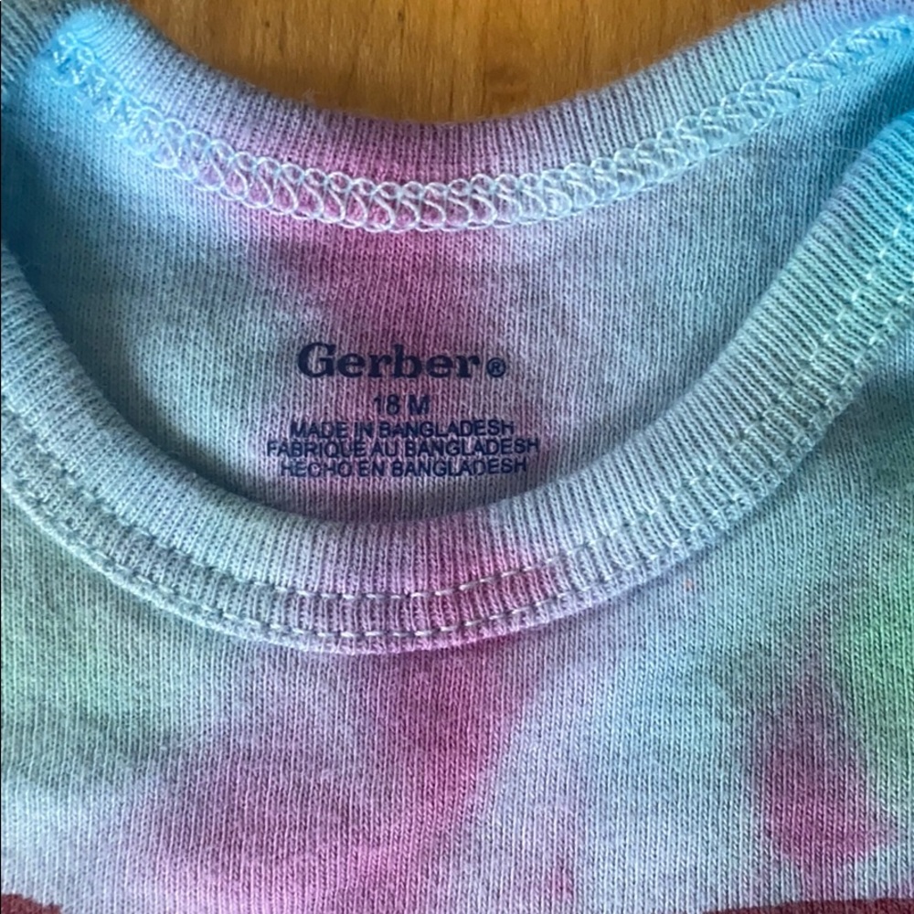 2 for $15 Tie Dyed Anti Fascist onesie - Picture 4 of 5